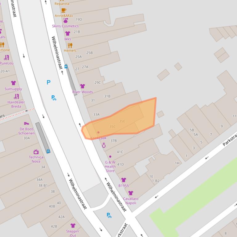 Kaart van postcodegebied 4818SC.