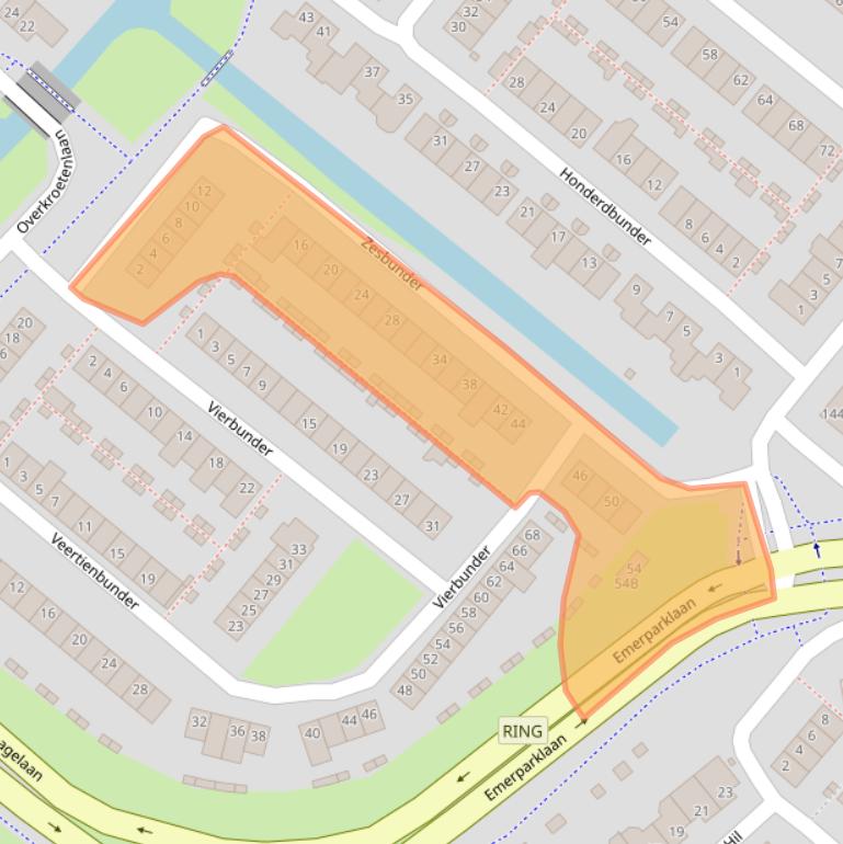 Kaart van postcodegebied 4823BE.