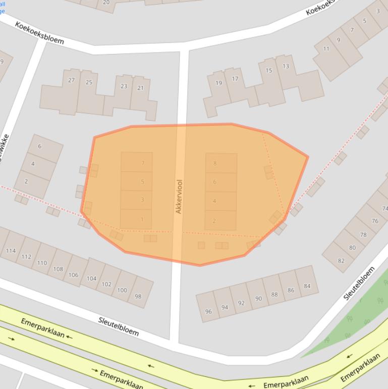 Kaart van postcodegebied 4823CD.