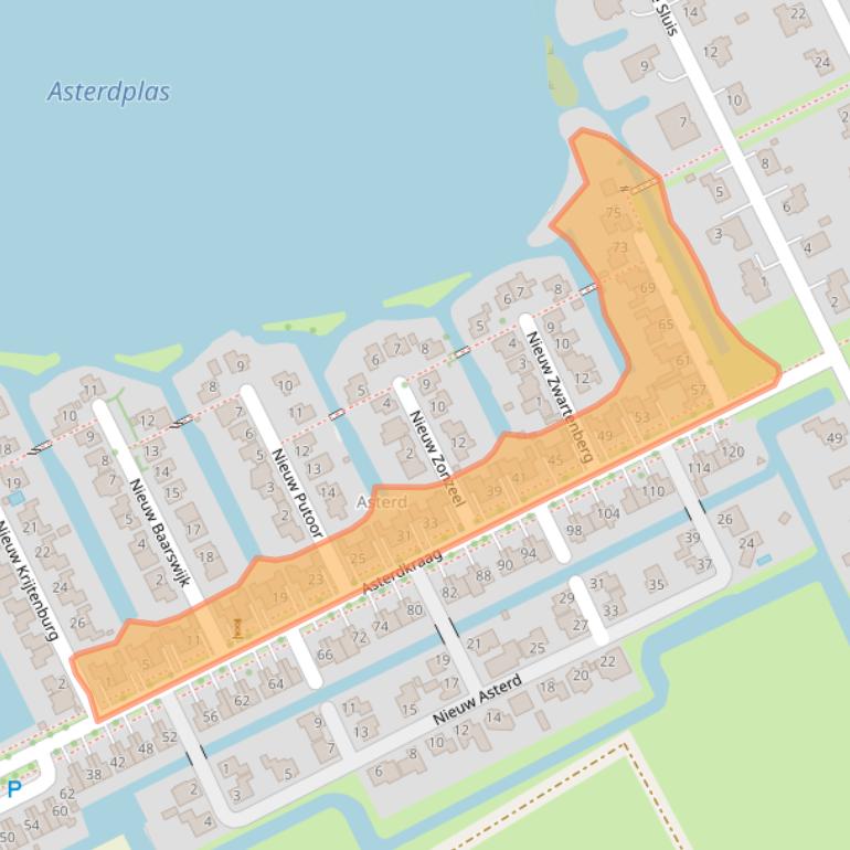 Kaart van postcodegebied 4823GC.