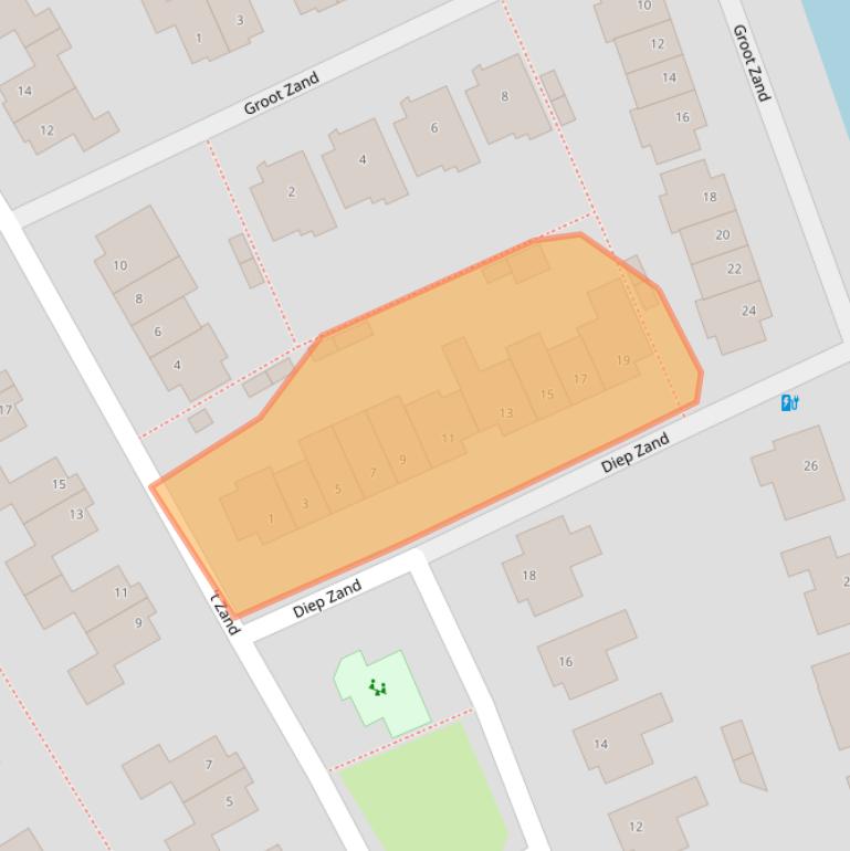 Kaart van postcodegebied 4823HW.