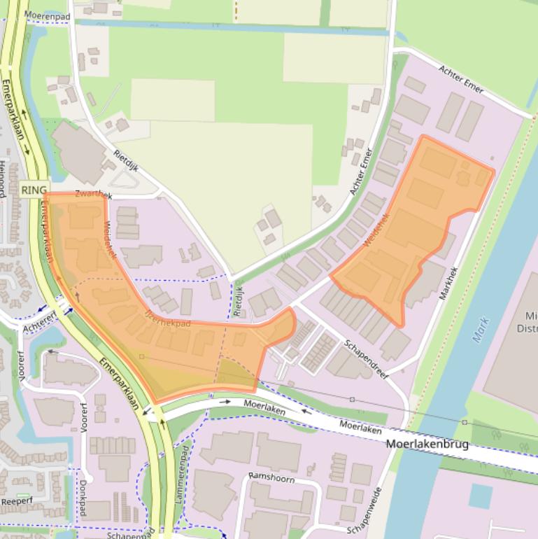 Kaart van postcodegebied 4824AS.