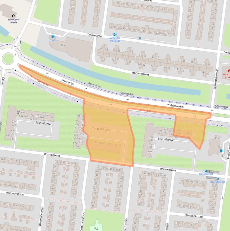 Kaart van postcodegebied 4826NM.