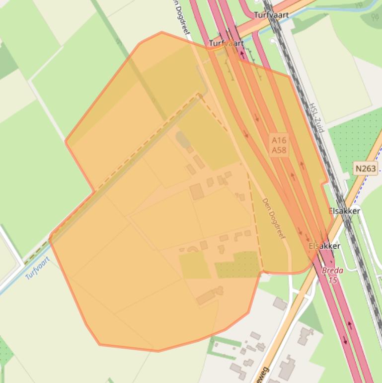 Kaart van postcodegebied 4838ES.