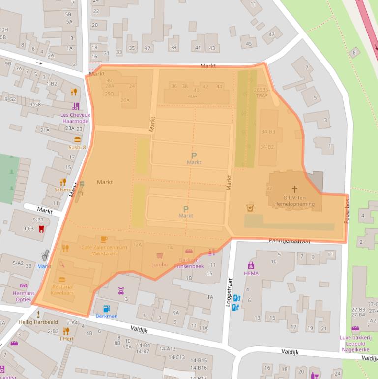 Kaart van postcodegebied 4841AC.