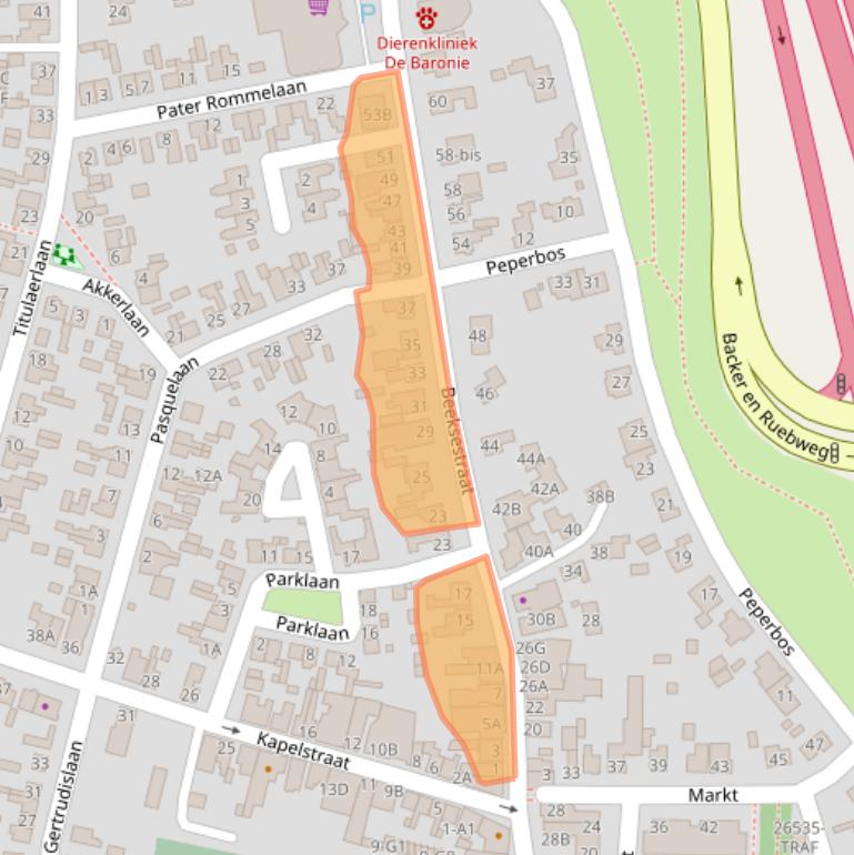 Kaart van postcodegebied 4841GA.