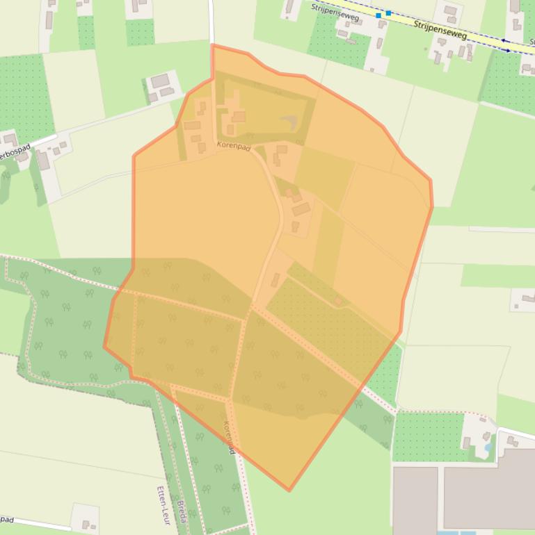 Kaart van postcodegebied 4841LB.