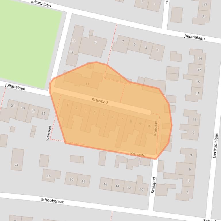 Kaart van postcodegebied 4841XG.