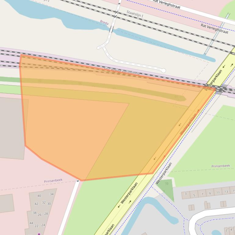 Kaart van postcodegebied 4841ZX.