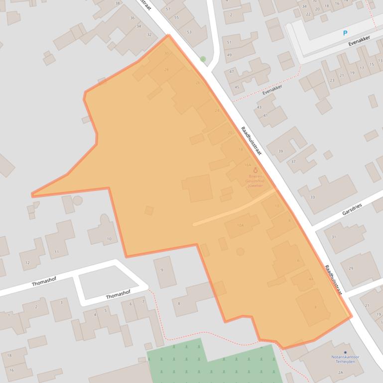 Kaart van postcodegebied 4844AD.