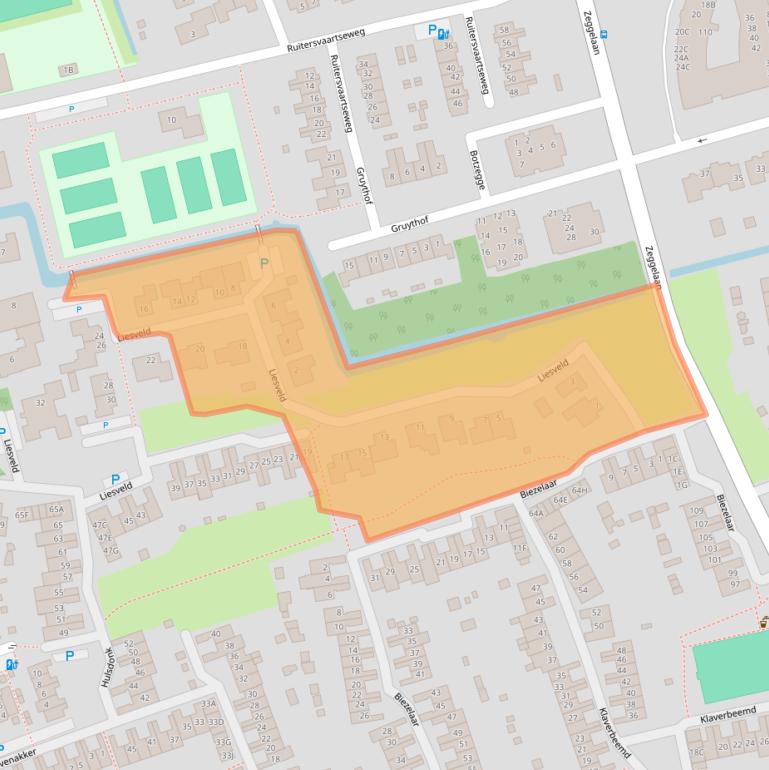 Kaart van postcodegebied 4844RA.