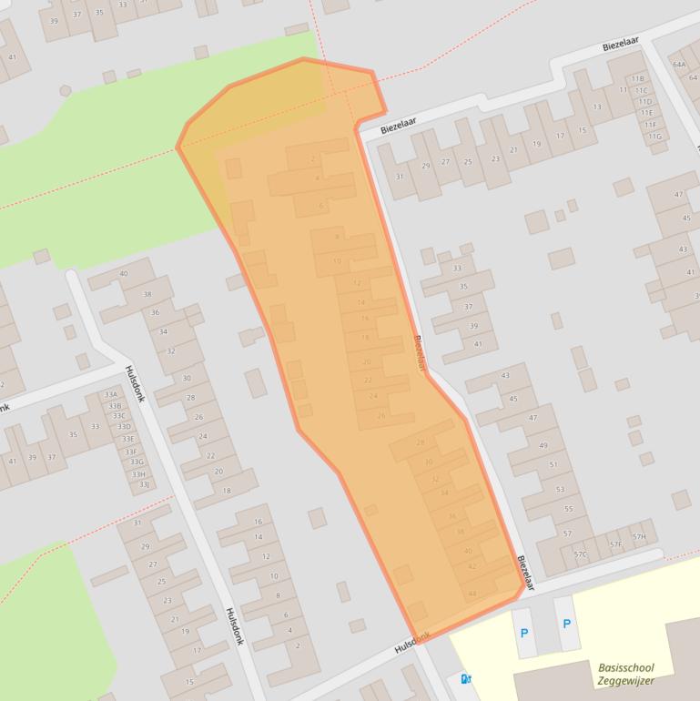 Kaart van postcodegebied 4844RE.
