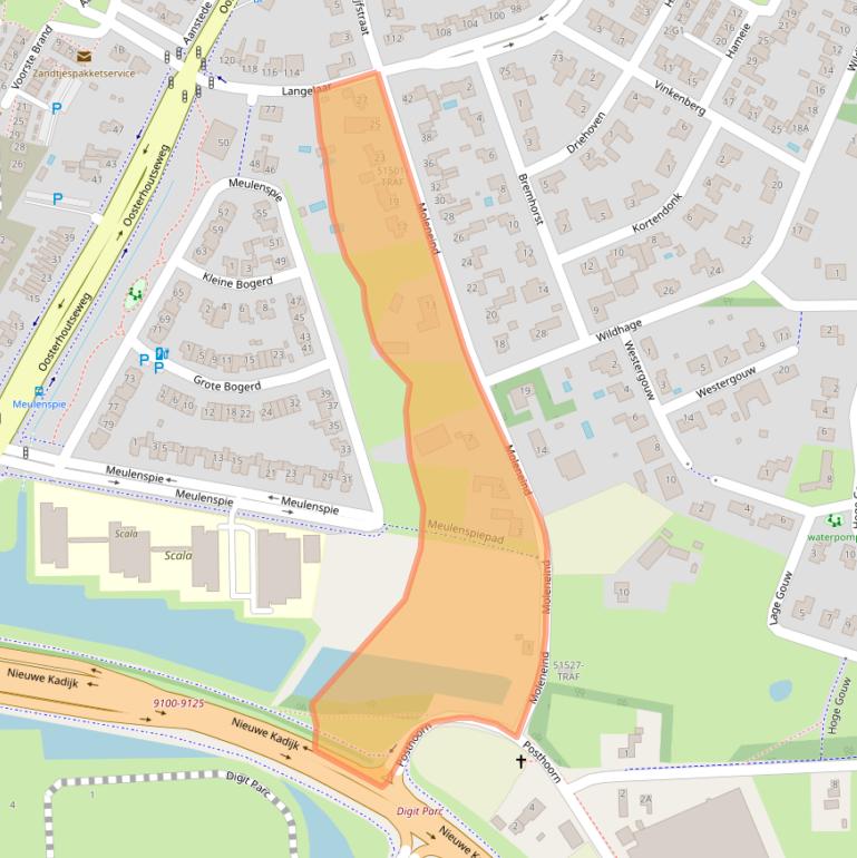 Kaart van postcodegebied 4847CH.