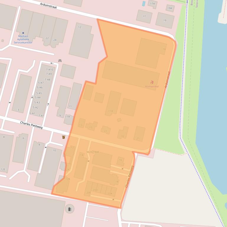 Kaart van postcodegebied 4847NW.