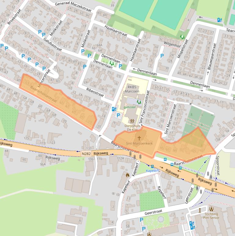 Kaart van postcodegebied 4849BK.