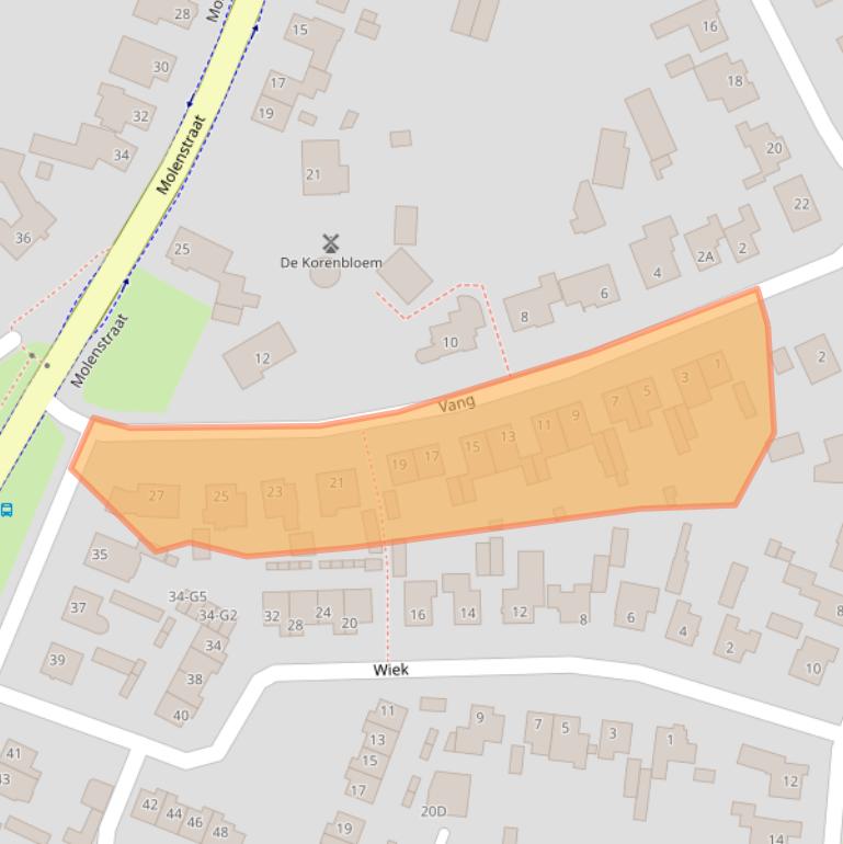 Kaart van postcodegebied 4851VL.