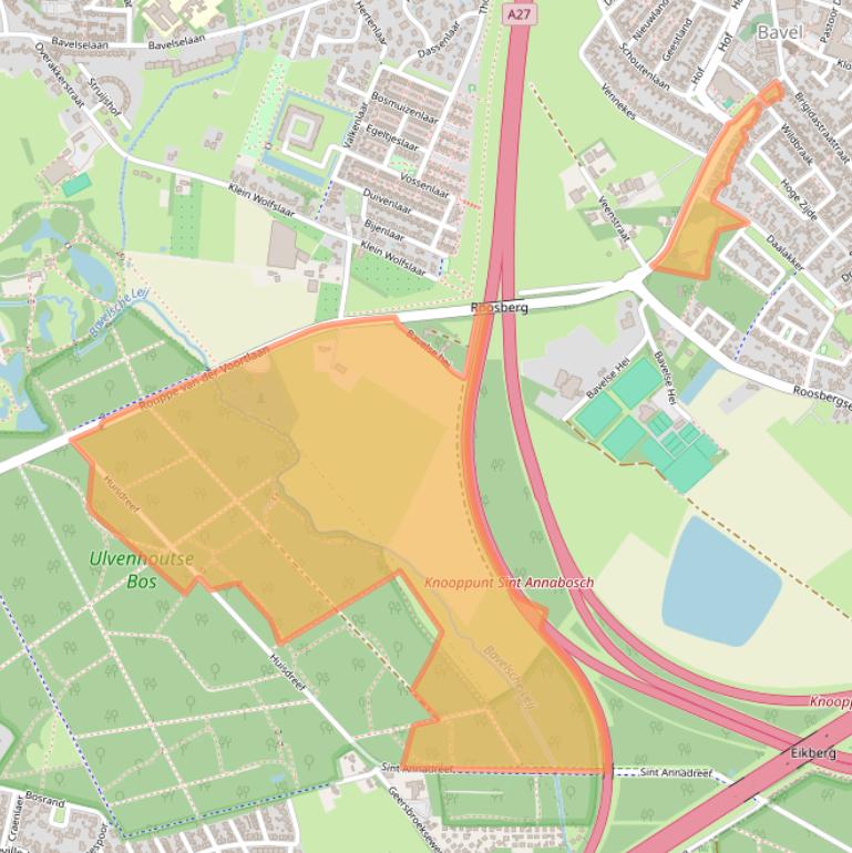 Kaart van postcodegebied 4854AA.