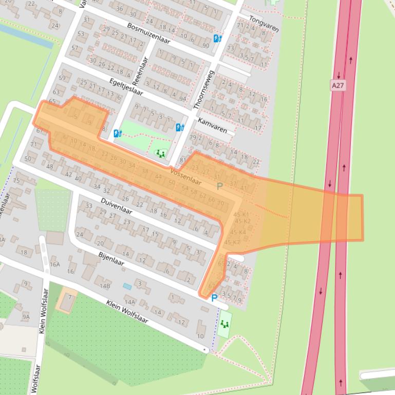 Kaart van postcodegebied 4854GL.