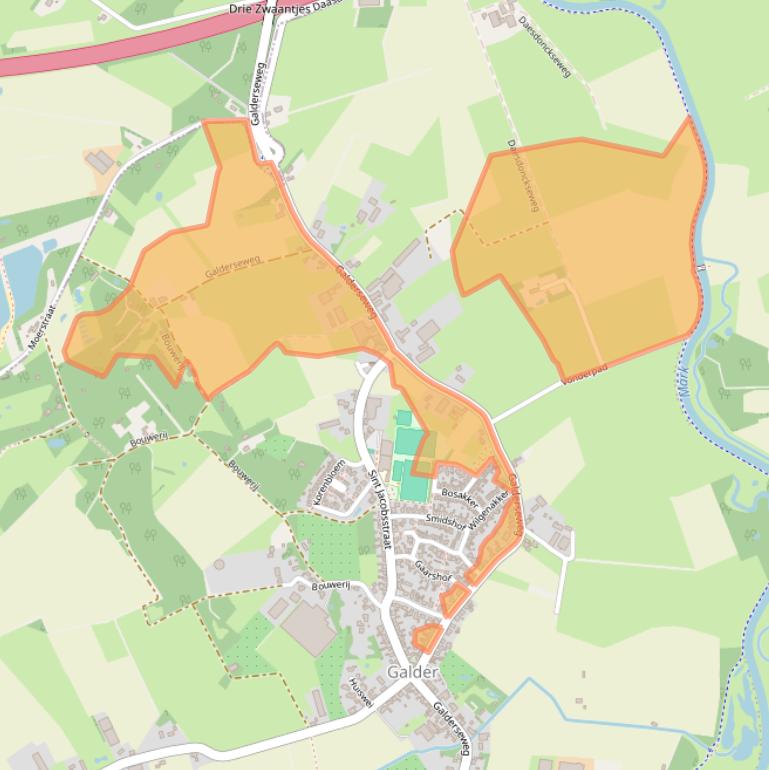 Kaart van postcodegebied 4855AH.