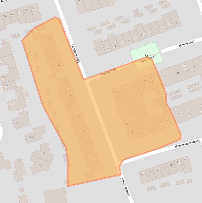 Kaart van postcodegebied 4871KV.