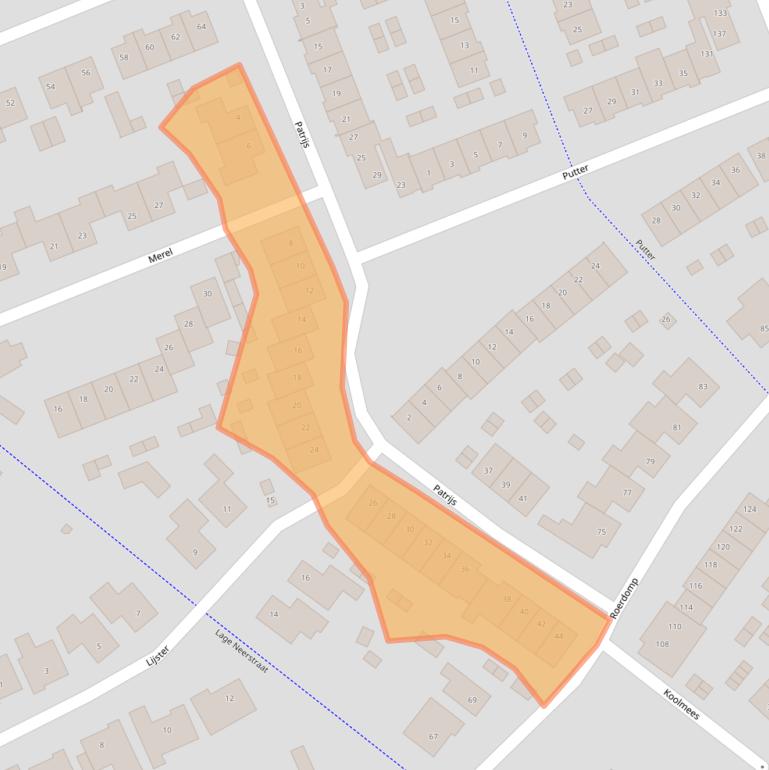 Kaart van postcodegebied 4872PB.