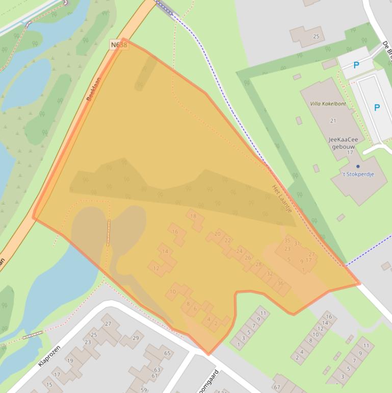 Kaart van postcodegebied 4881PD.