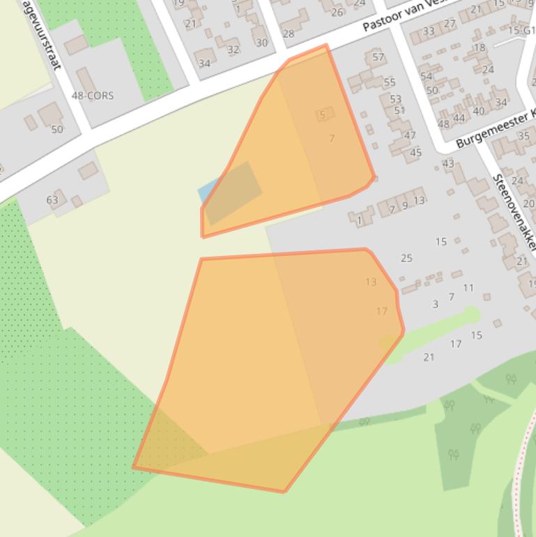 Kaart van postcodegebied 4882GA.