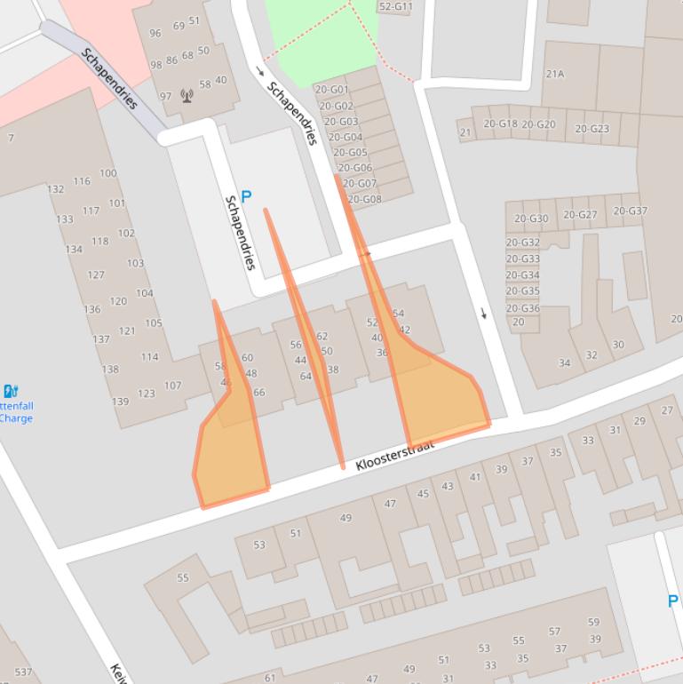 Kaart van postcodegebied 4901HN.