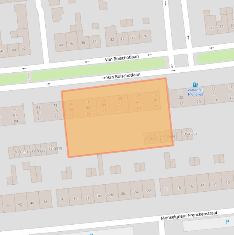 Kaart van postcodegebied 4902WC.