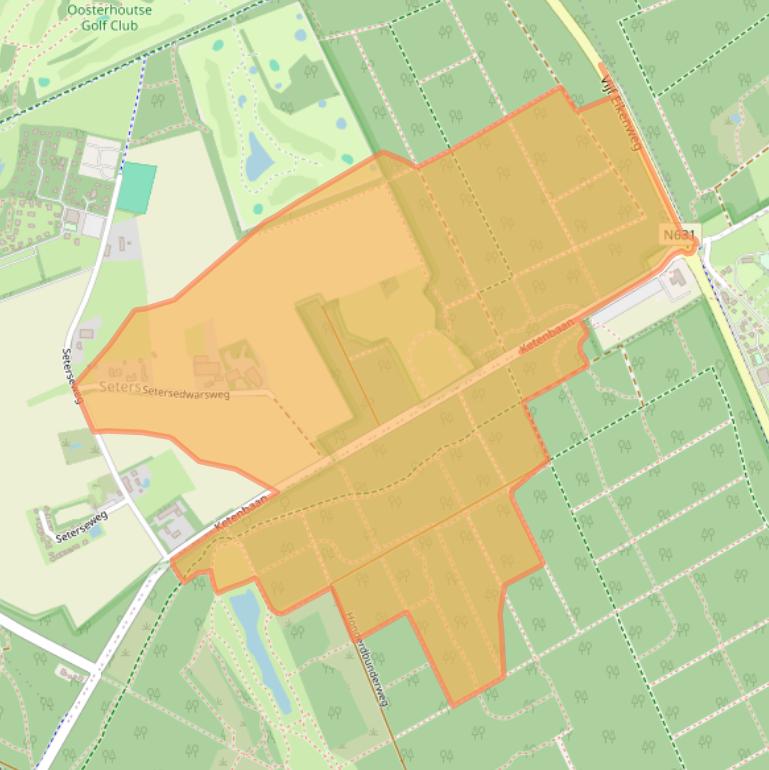 Kaart van postcodegebied 4903RT.