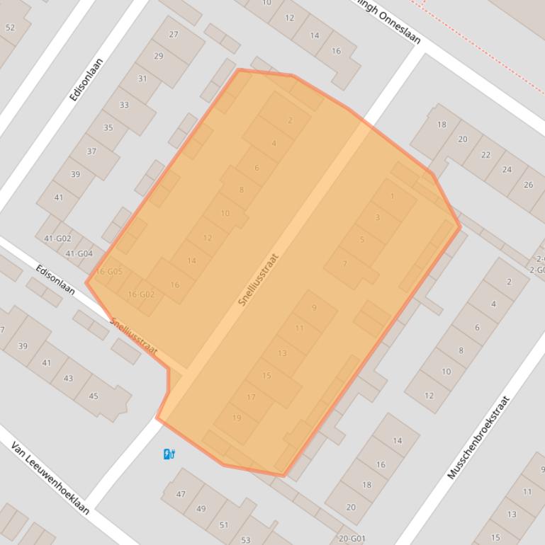 Kaart van postcodegebied 4904KK.