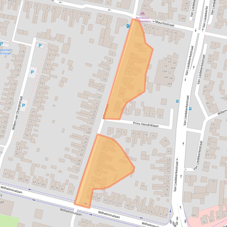 Kaart van postcodegebied 4905BC.