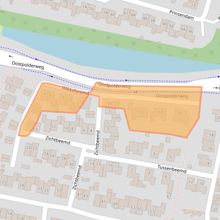 Kaart van postcodegebied 4907DA.