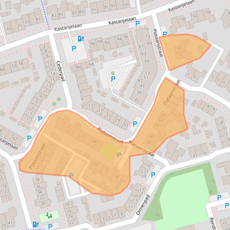 Kaart van postcodegebied 4921DM.