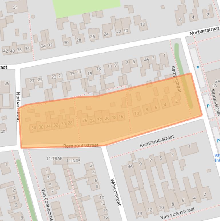 Kaart van postcodegebied 4921EH.