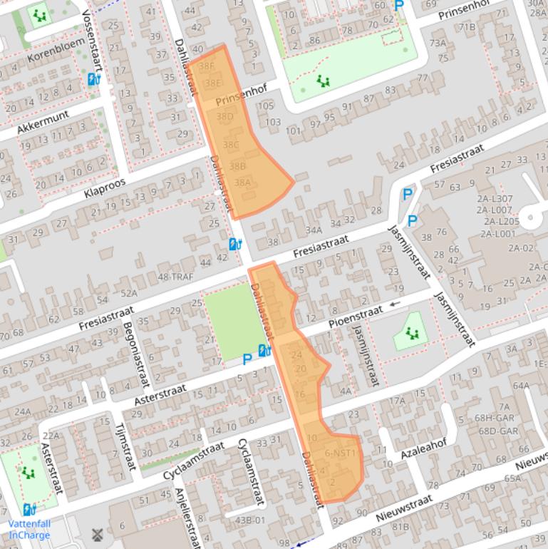 Kaart van postcodegebied 4921HR.