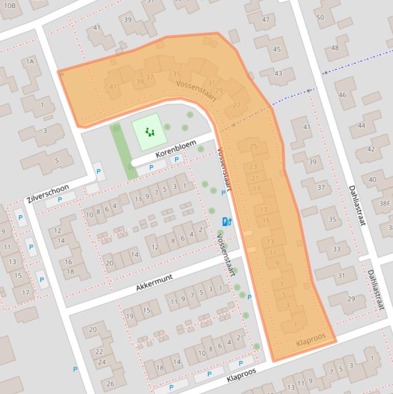 Kaart van postcodegebied 4921JP.