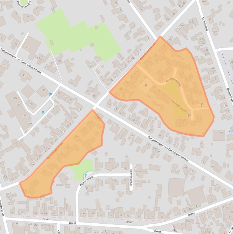 Kaart van postcodegebied 4921KG.