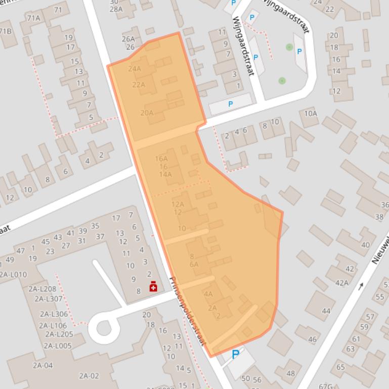 Kaart van postcodegebied 4921KW.