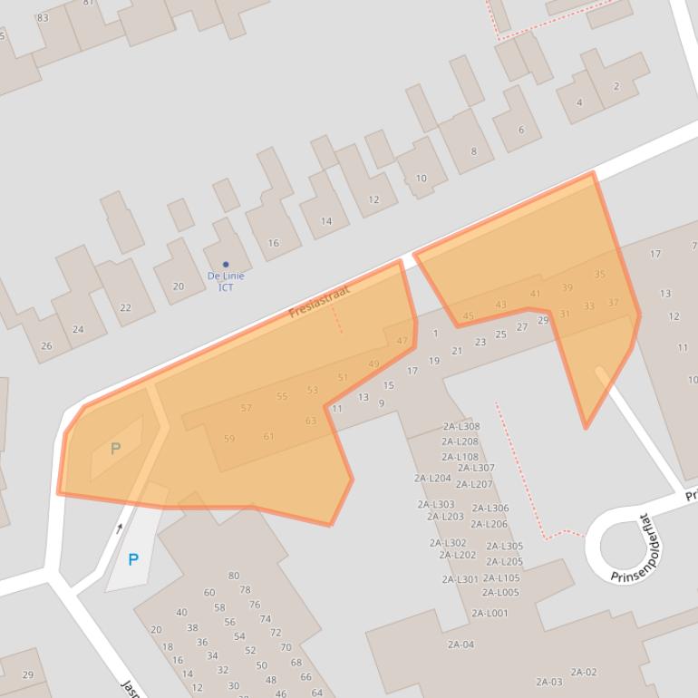 Kaart van postcodegebied 4921LB.