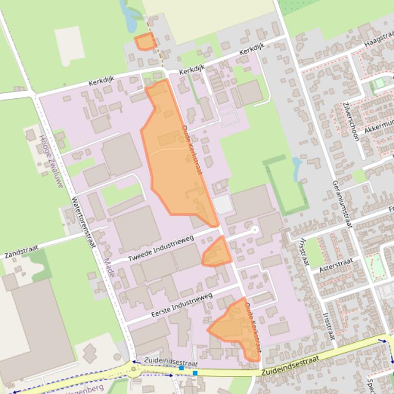 Kaart van postcodegebied 4921XD.