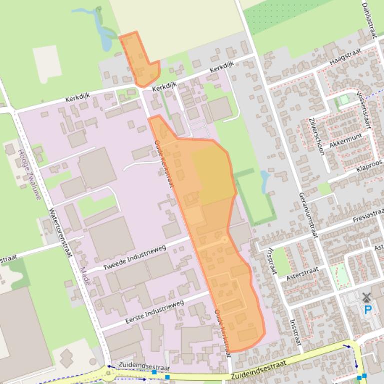 Kaart van postcodegebied 4921XE.