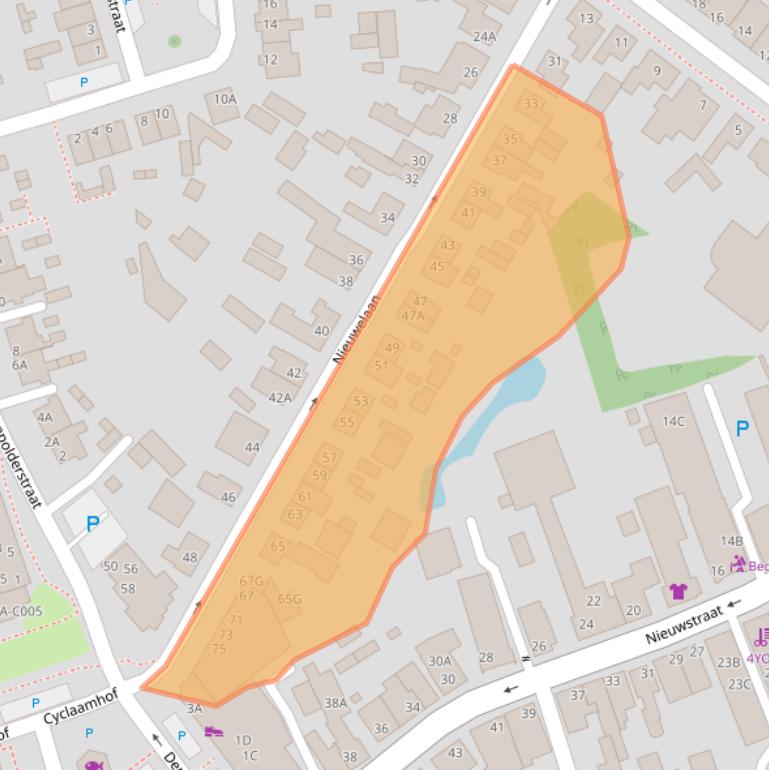 Kaart van postcodegebied 4921ZG.