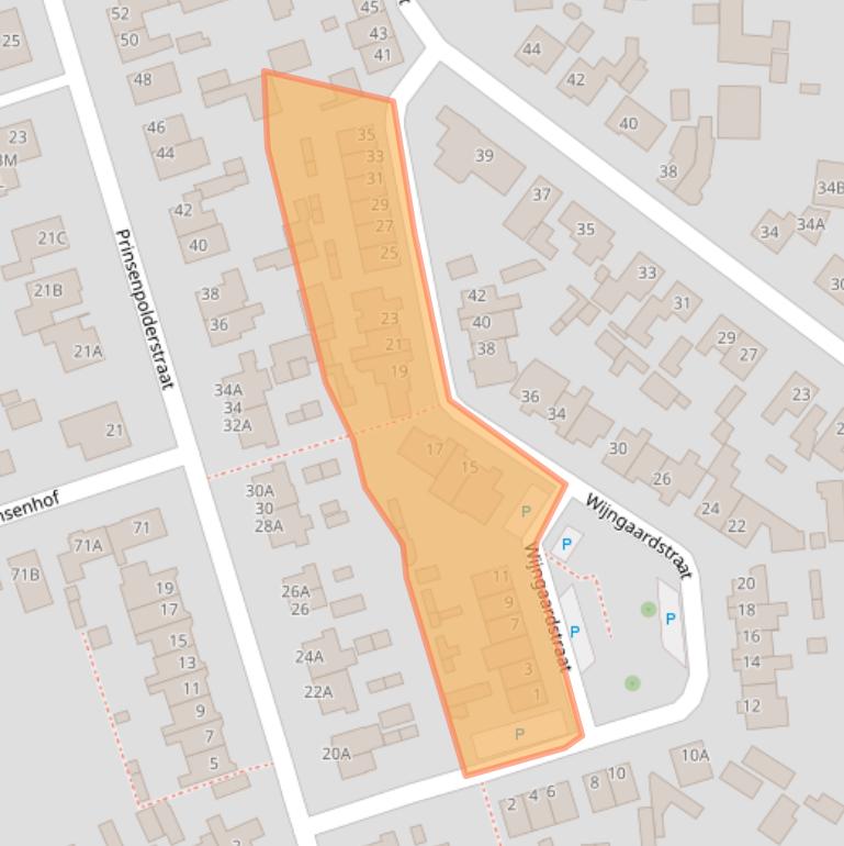 Kaart van postcodegebied 4921ZK.