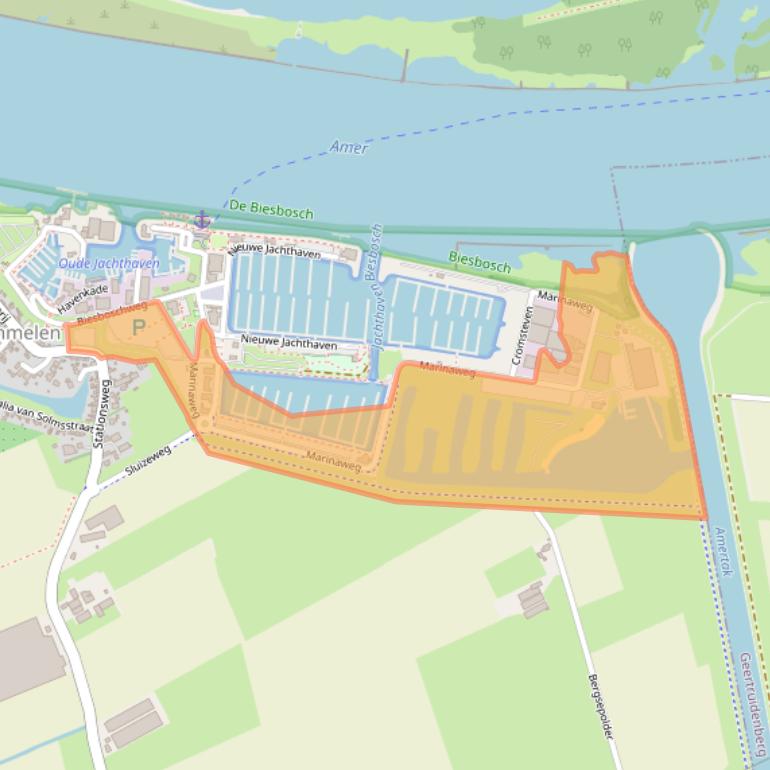 Kaart van postcodegebied 4924AD.