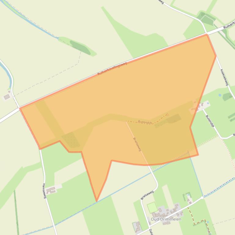 Kaart van postcodegebied 4924EH.