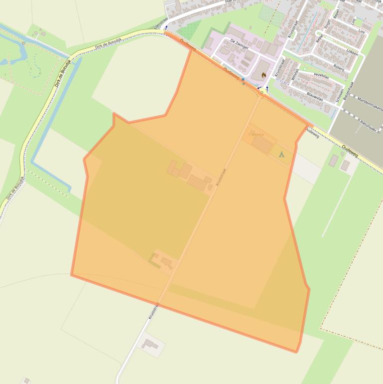 Kaart van postcodegebied 4926SC.