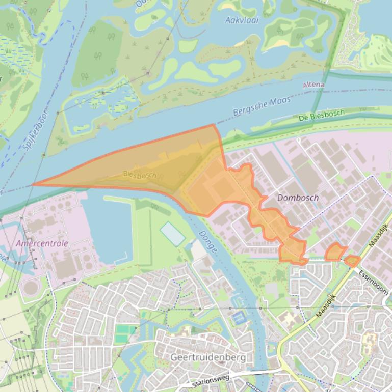 Kaart van postcodegebied 4941VX.