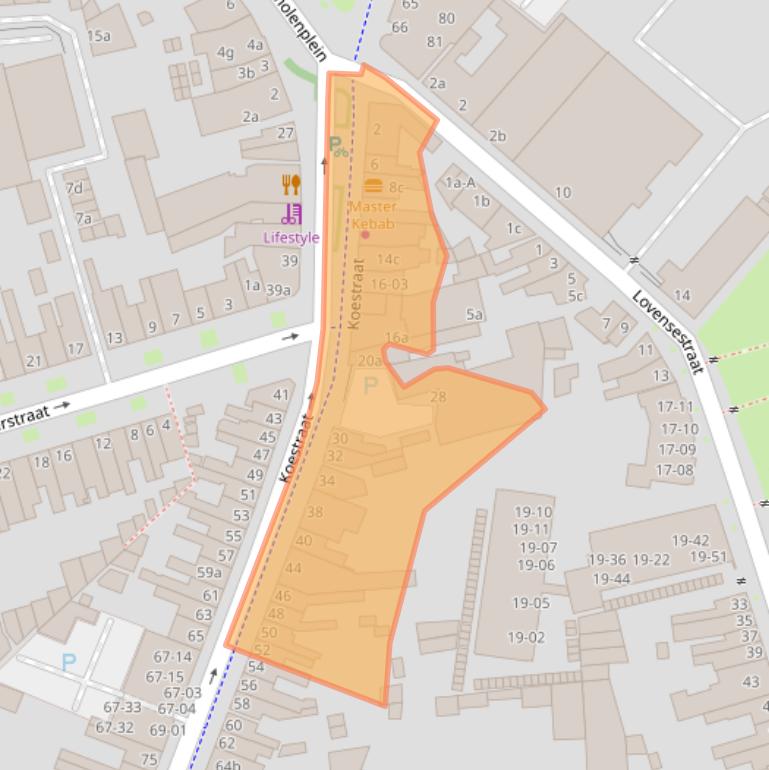 Kaart van postcodegebied 5014ED.