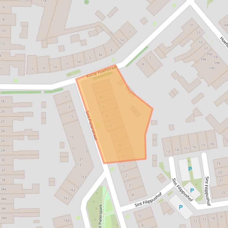 Kaart van postcodegebied 5014SC.